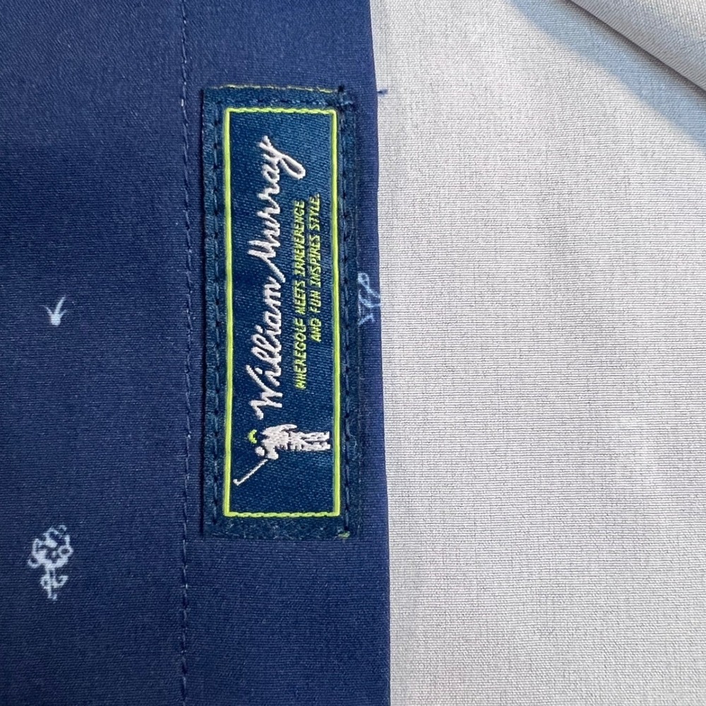 William Murray Golf Mens Navy Blue Golf Icon Print Short Sleeve Button Down M - Picture 12 of 15